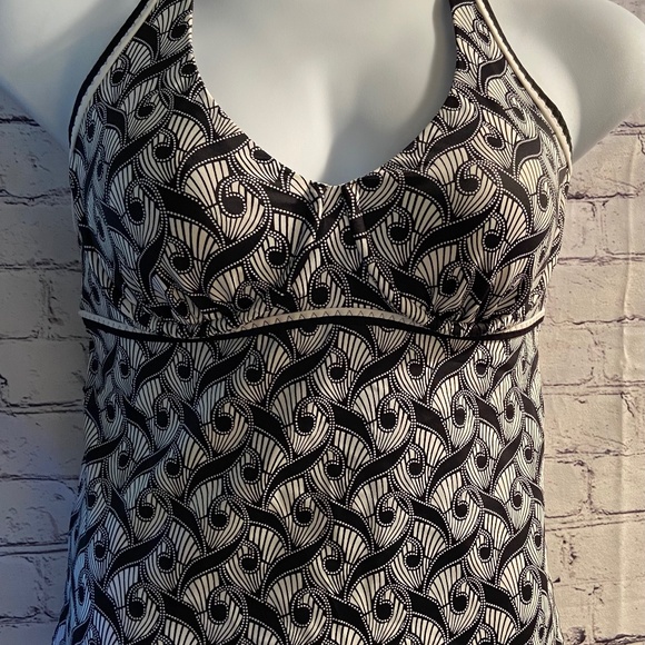 Lands End Bikini 👙 Top, Dark Navy/Cream, Size 10 - Picture 1 of 3